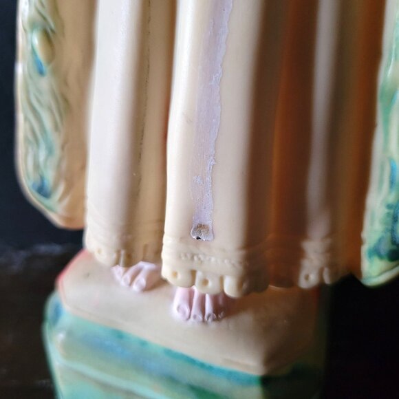 Vintage Infant Of Prague Catholic Statue, Vintage Plastic Religious Figure - Picture 7 of 7